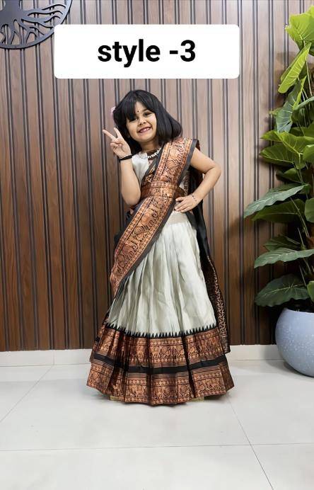 3 STYLE KIDS LAHENGA silk Kids apparel wholesale market in Kolkata